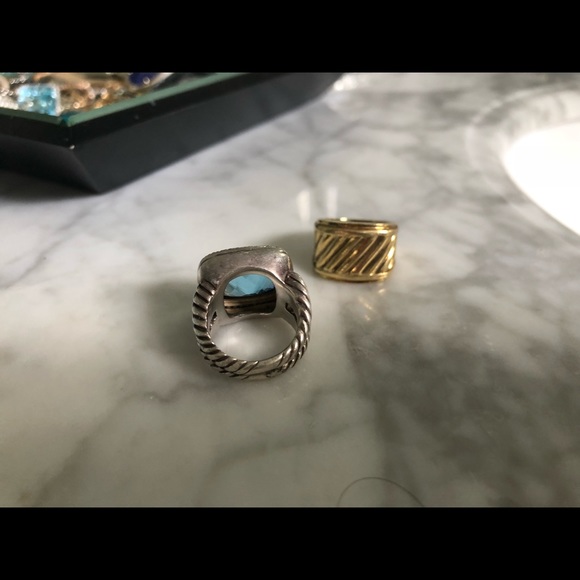 David Yurman Blue Topaz Ring - Picture 4 of 8
